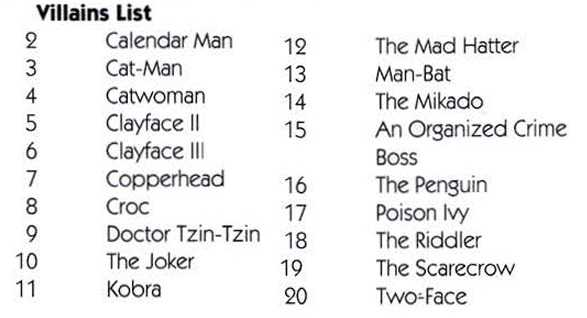 Из Batman Roleplaying Game (1989): плохой выбор распределения. По этой таблице при броске 2d10 чаще всего злодеем будет выпадать Кобра (11), на втором месте будут Джокер (10) и Безумный шляпник (12). Классическим злодеям достались более высокие значения броска, но это значит, что шанс выпадания кого-то из них снижается до 1% (и именно поэтому я использовала d10, как видно из графиков выше).